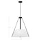 Nuvo Brewster 3-Light Pendant, Black, Faux Leather Wrapped Straps, White Textile Shade 60/7696 - alternate 7